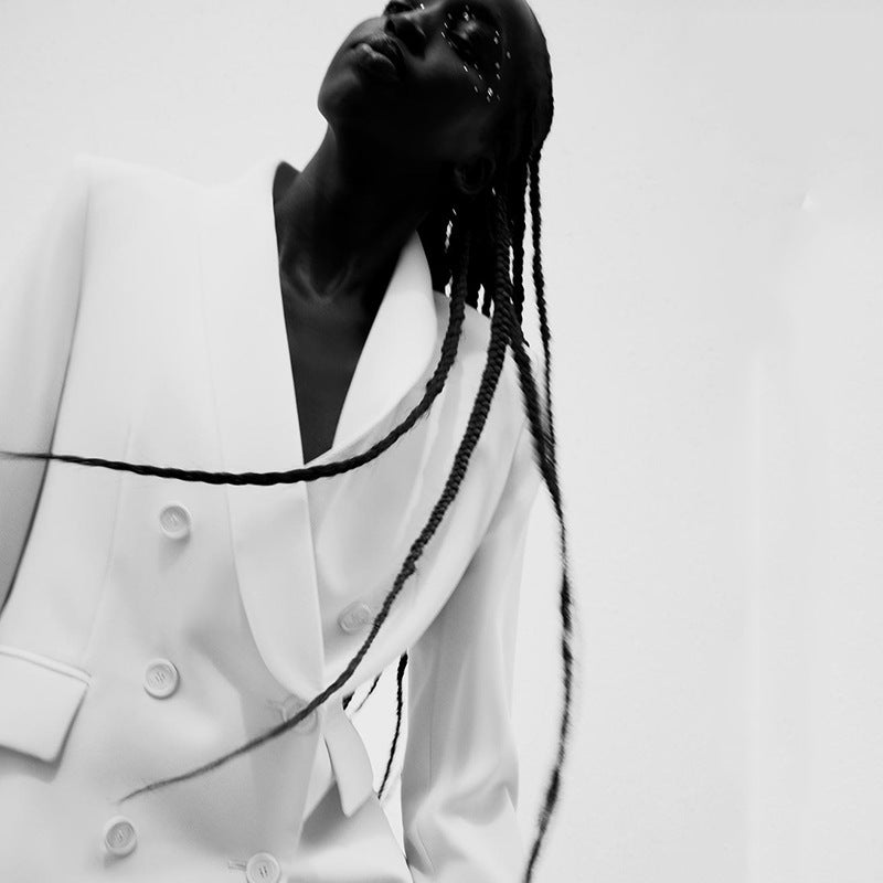 Clothing Double-breasted Solid Color Suit Jacket