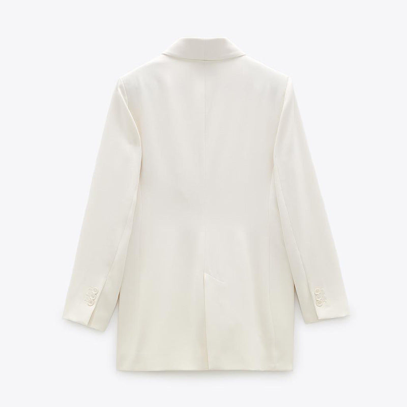 Clothing Double-breasted Solid Color Suit Jacket