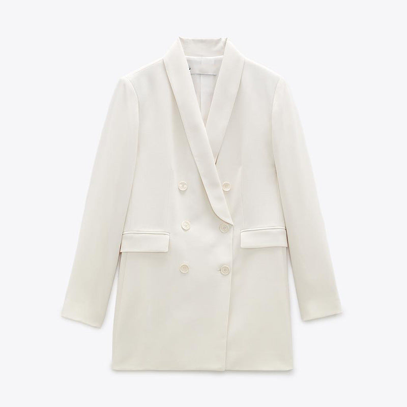 Clothing Double-breasted Solid Color Suit Jacket