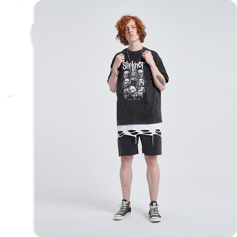 Diablo Retro Printed T-shirt High Street Short Sleeve