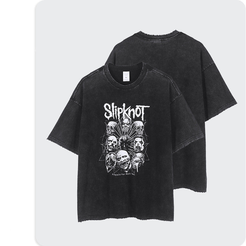 Diablo Retro Printed T-shirt High Street Short Sleeve