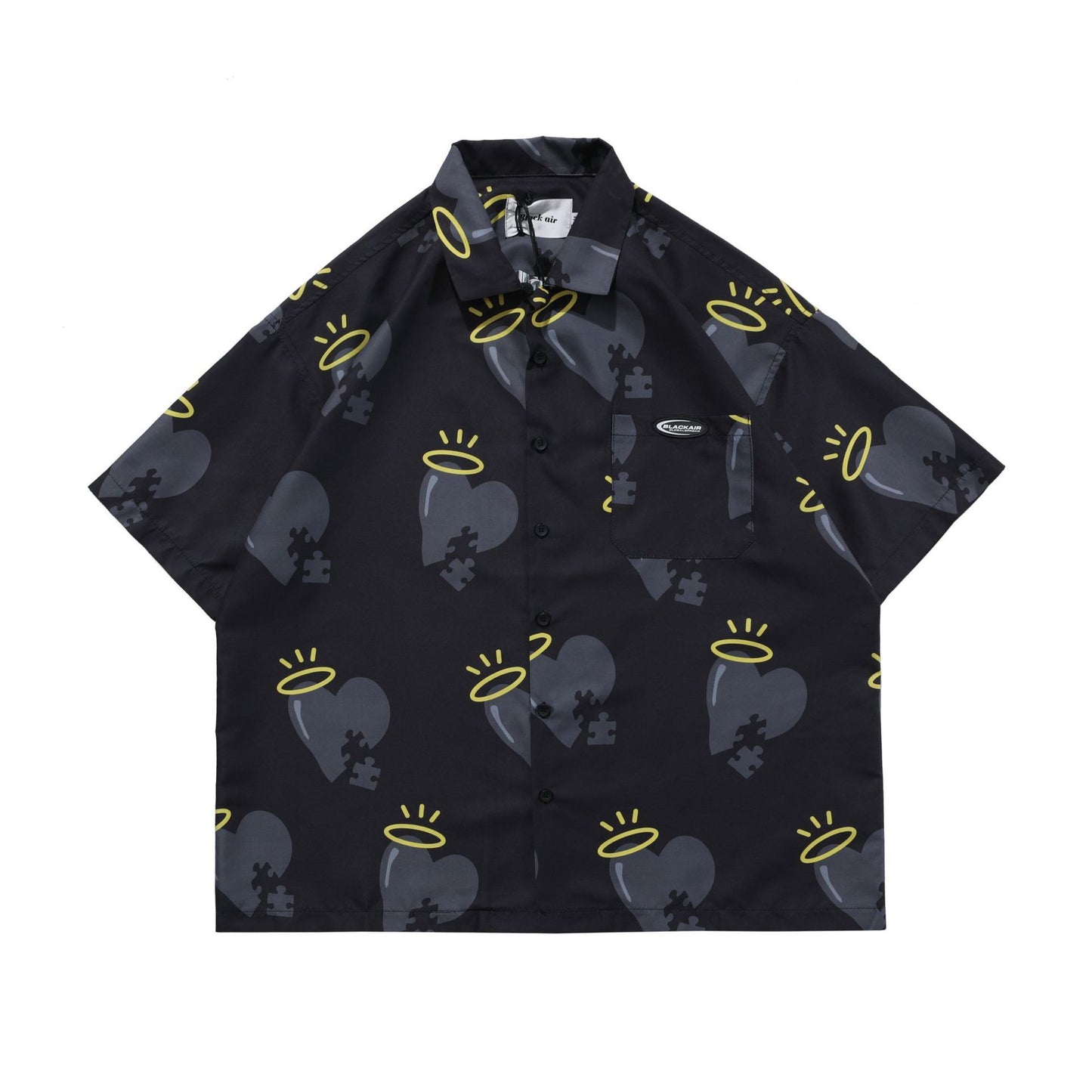 Broken High Street Hip Hop T-Shirt Short Sleeve Shirt