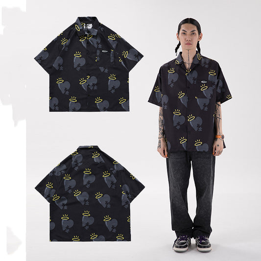 Broken High Street Hip Hop T-Shirt Short Sleeve Shirt