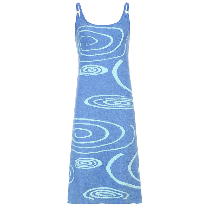 Personalized Vortex Tie-dye Woolen Sling Bag Hip Dress