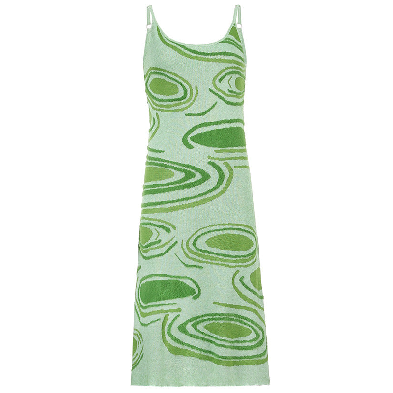 Personalized Vortex Tie-dye Woolen Sling Bag Hip Dress