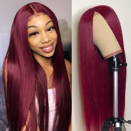 Perruque Lace Front Wig naturelle, cheveux mi-longs et lisses