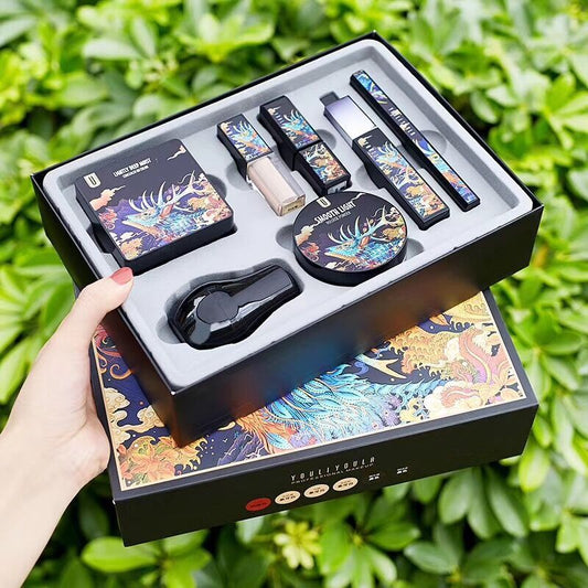 Coffret de maquillage, ensemble de sept pièces, ensemble de cosmétiques pour étudiants, novices et débutants