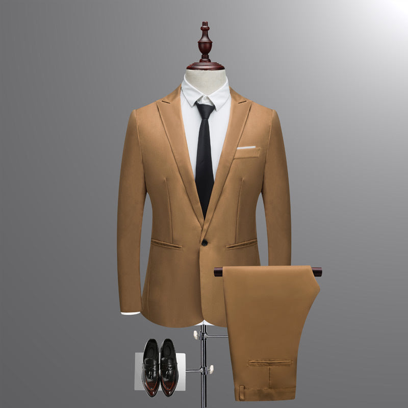 Casual Business Suit Two-piece Style Slim Men's Suit