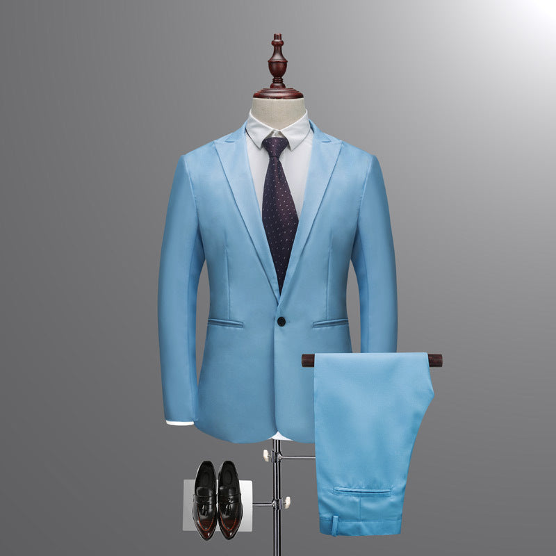 Casual Business Suit Two-piece Style Slim Men's Suit