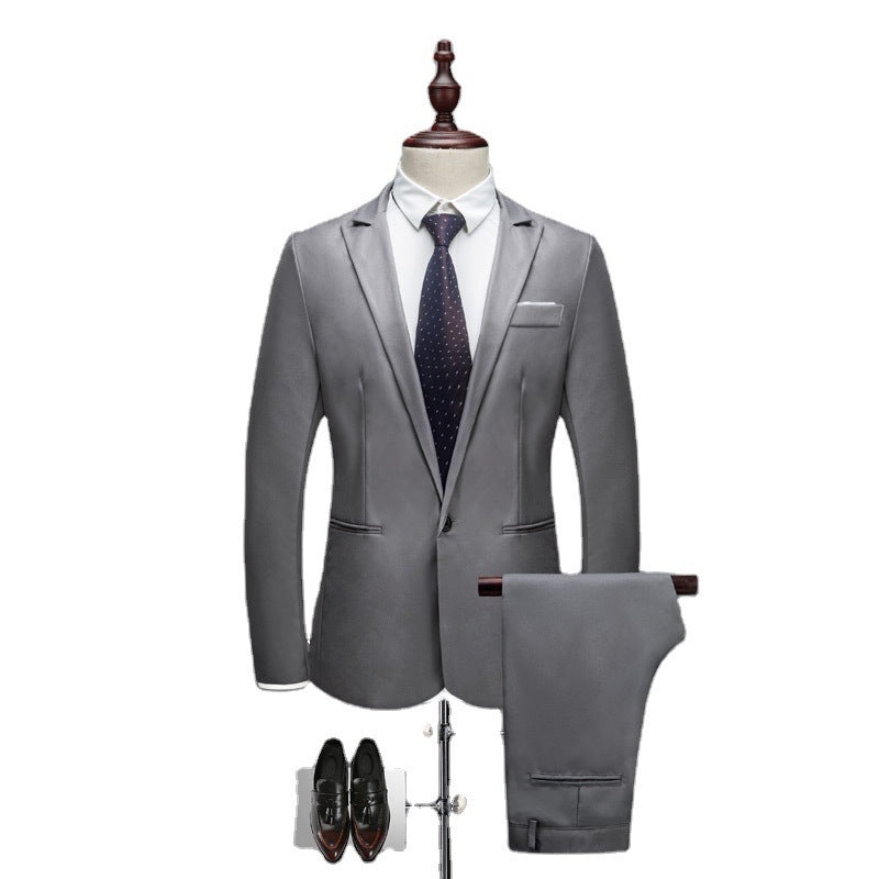 Casual Business Suit Two-piece Style Slim Men's Suit