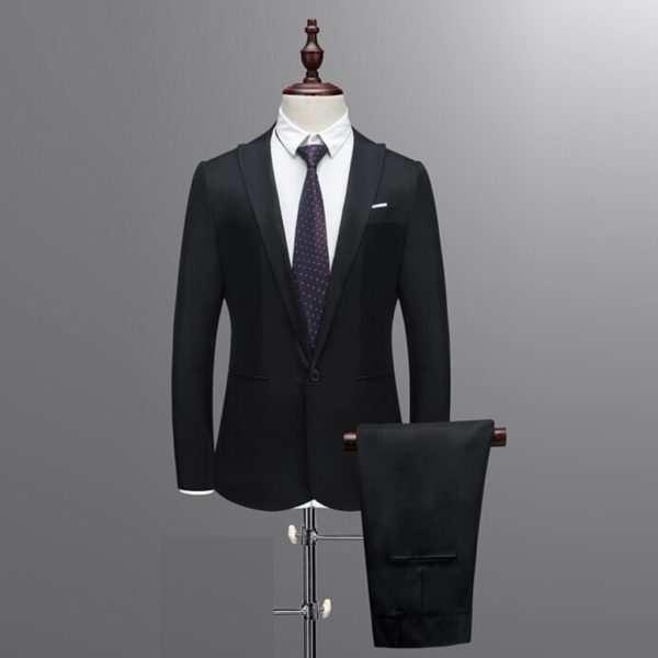 Casual Business Suit Two-piece Style Slim Men's Suit