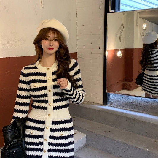 Waist Down Skirt With New Style Fragrance Dress Women"s Spring Sweater Knitting R1448