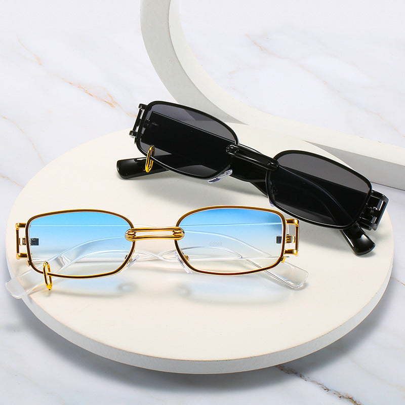 Female Sunglasses - Trendy Earrings Square Glasses