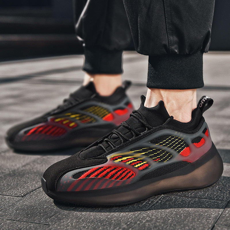 Chaussures à plateforme réfléchissantes en pop-corn de nuit