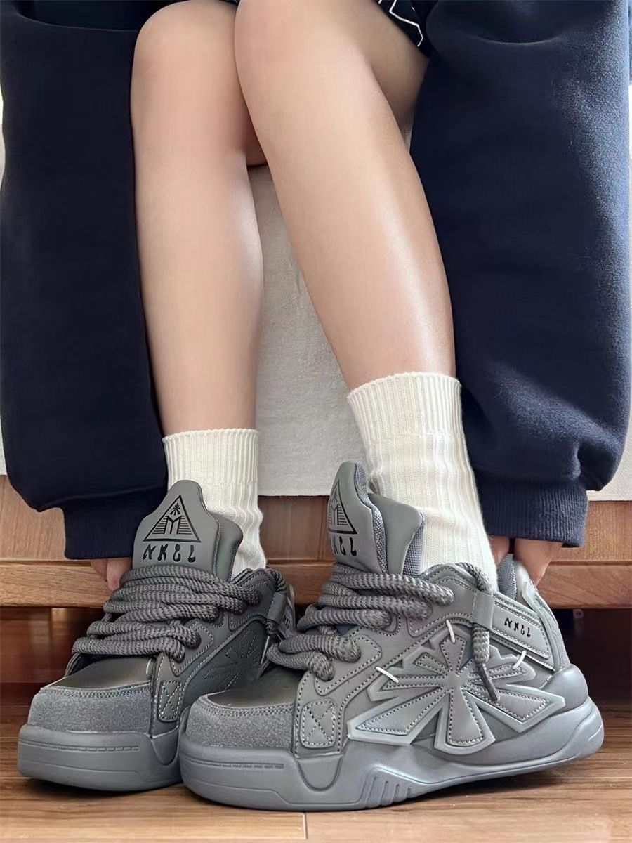 Niche Bread Style Thick Bottom Heightened Daddy Shoes