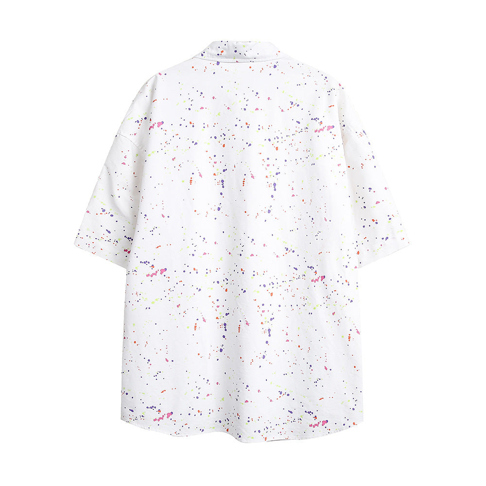 Splash-ink Short-sleeved Shirt For Men And Women