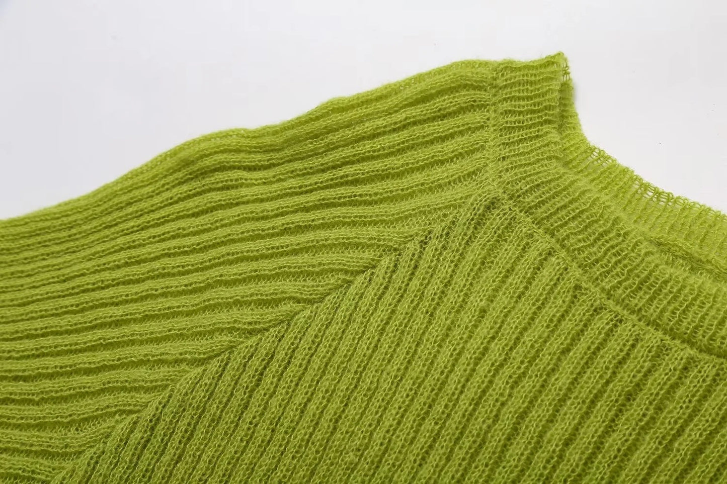 Robe en maille droite à col rond et manches longues