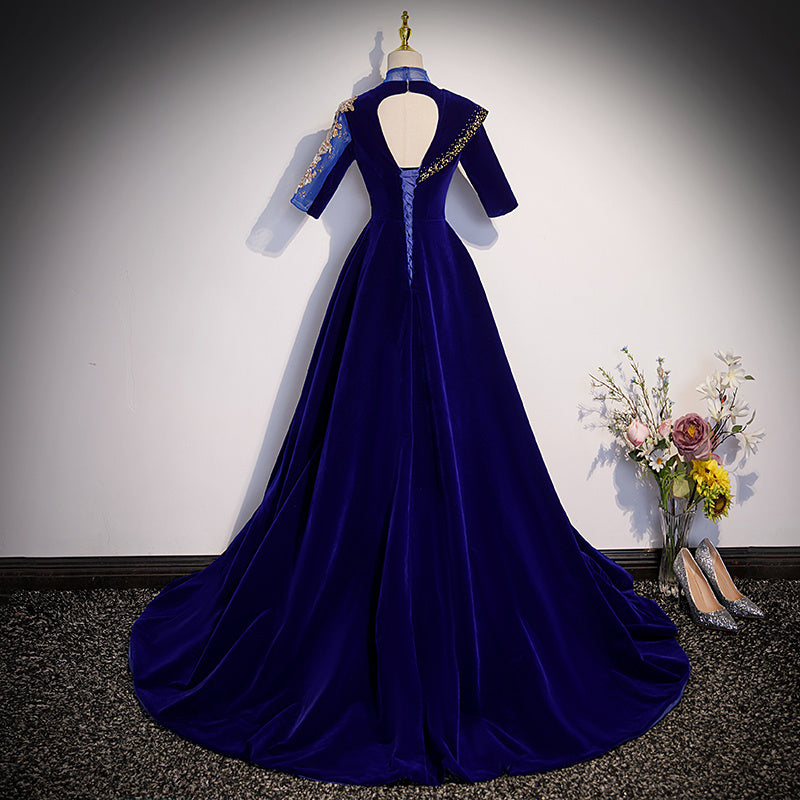 Robe de soirée annuelle élégante et tendance en velours de haute qualité