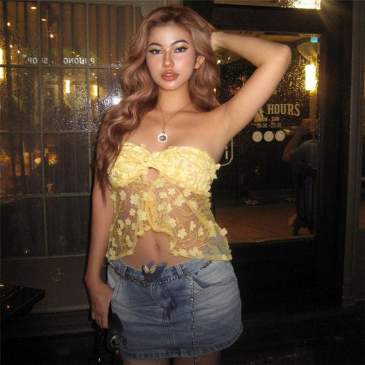 Slim Fit Slim Fit Tube Top Backless Sequined Vest