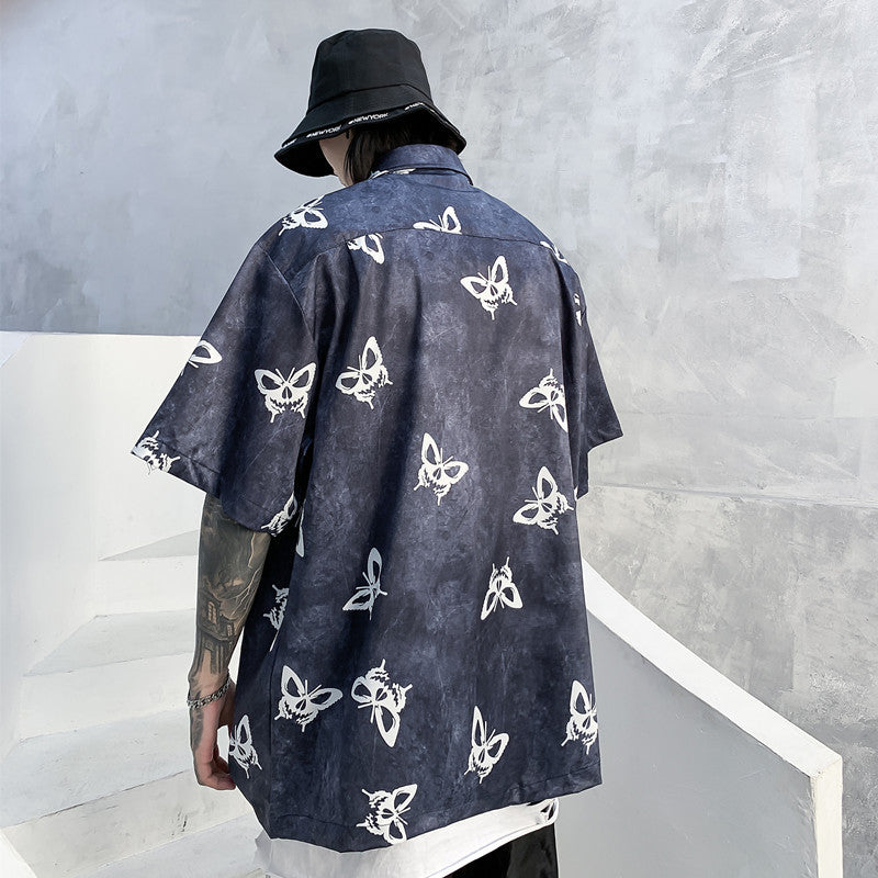 Butterfly Full Print Short Sleeve Shirt