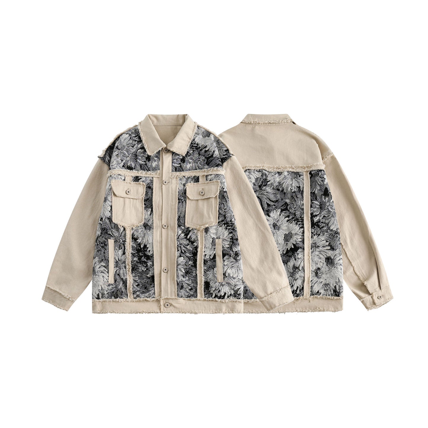 Ethnic Style Patchwork Denim Jacket Couple Style