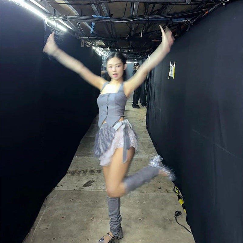 Culotte dos nu sexy style européen et américain, couleur unie, coupe slim, tendance streetwear, pour femme