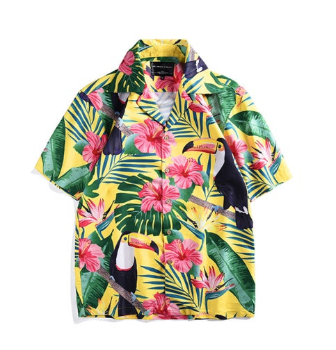 Toucan printed short-sleeved shirt