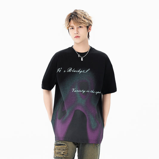 New Retro Design Thriller Printed Short-sleeved T-shirt