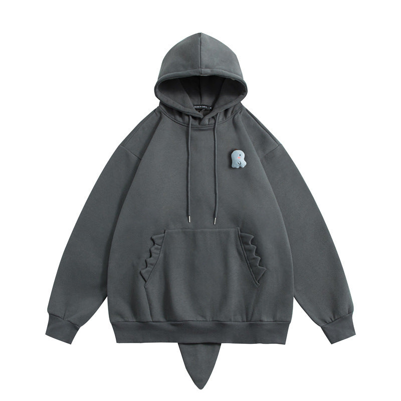 Sweater Hooded Fleece-lined Autumn New Chic Design Sense