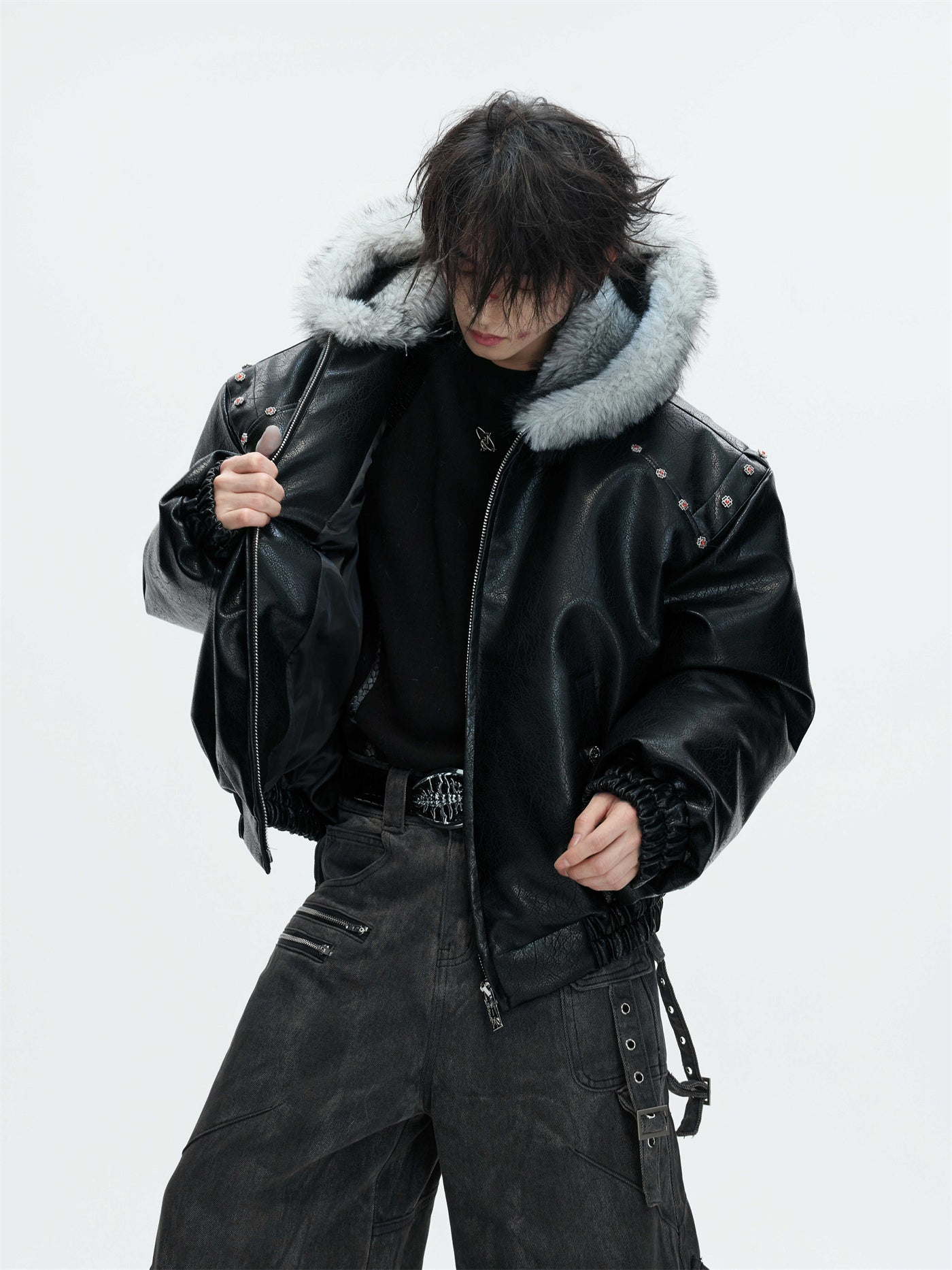 Manteau d'hiver à capuche doublé polaire extra épaisse