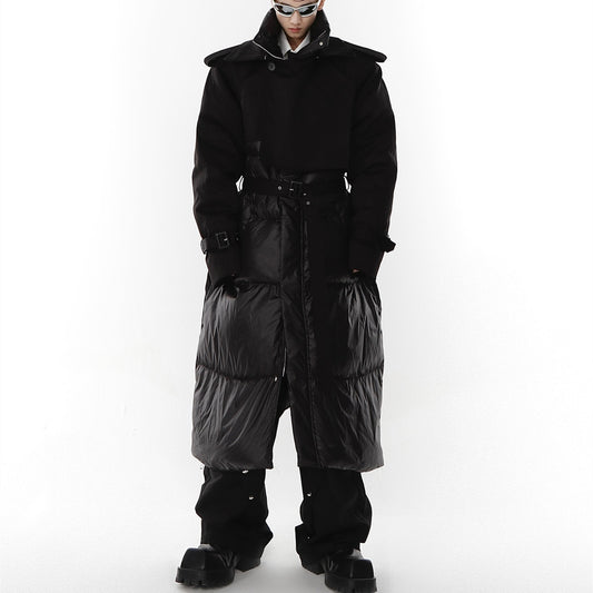 Men's Fashion False Two Pieces Thickened Down Jacket