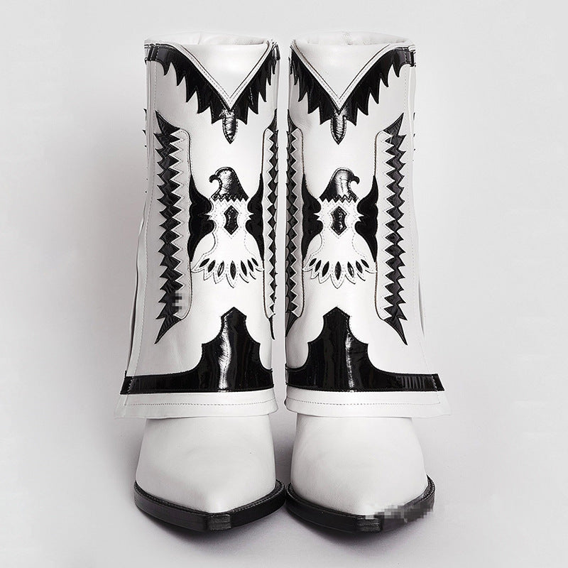 Bottes collantes à talons hauts et épais West