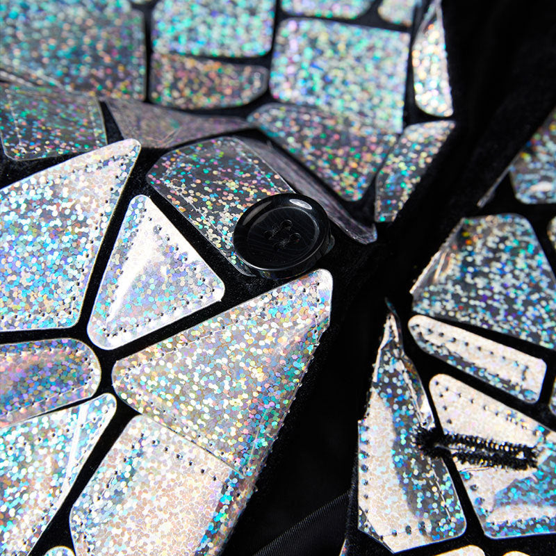 Men's Fashion Laser Imitation Mirror Sequin Suit Jacket