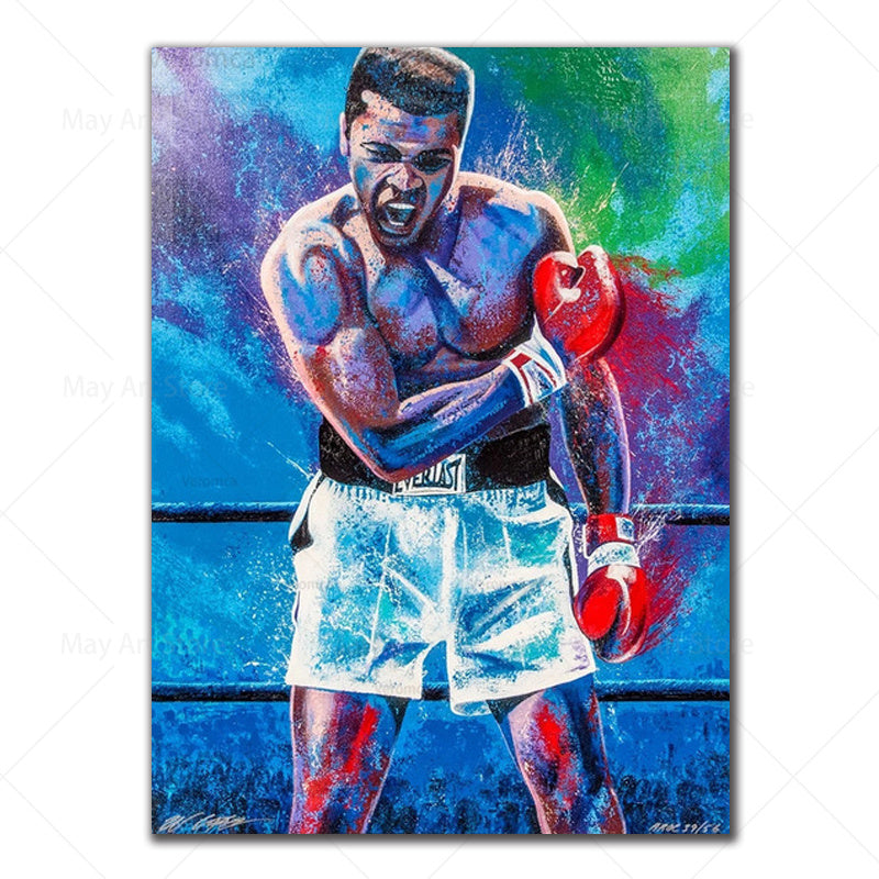 Muhammad Ali Canvas Painting Inspirational Sports Poster