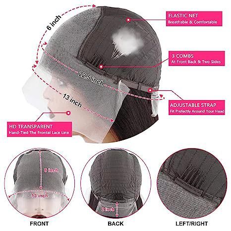 Nouvelle perruque en cheveux humains avec dentelle frontale