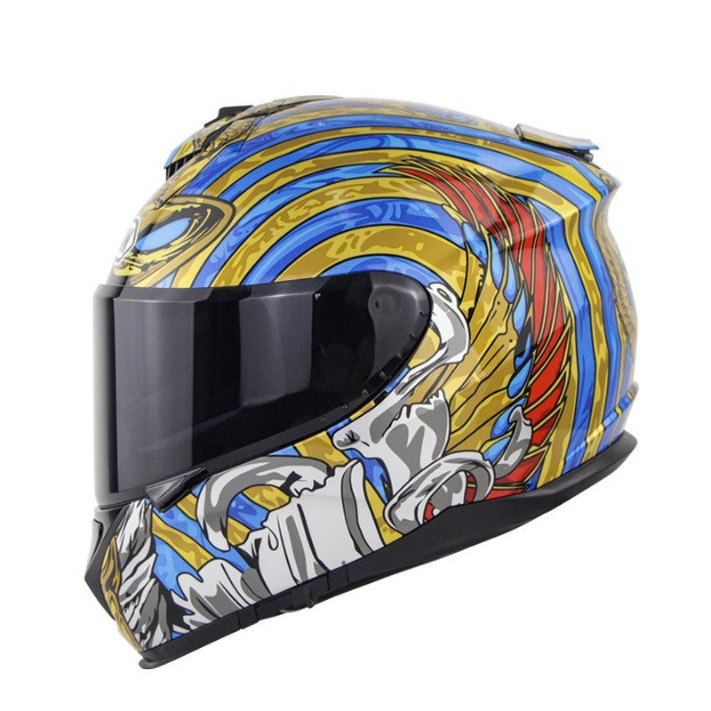 Motorrad-Integralhelm, Motorradhelm mit Doppellinse, Vollschutz