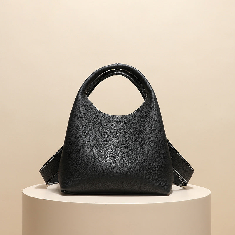 Fashionable Temperament Top Layer Cowhide Leather Crossbody Bag