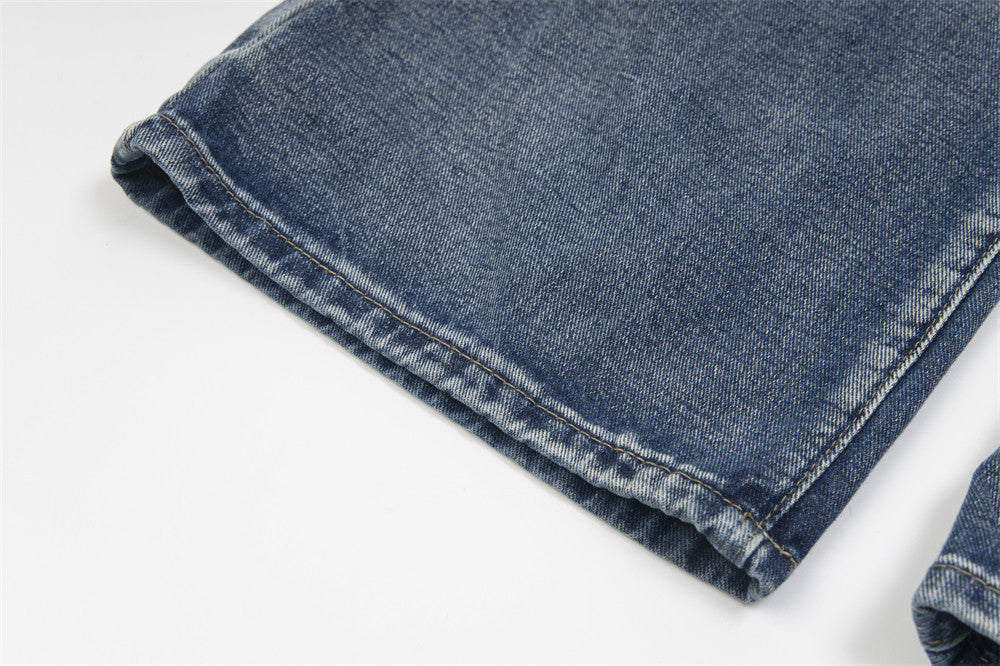 Pantalon droit ample tie-dye pour hommes et femmes, style punk et streetwear