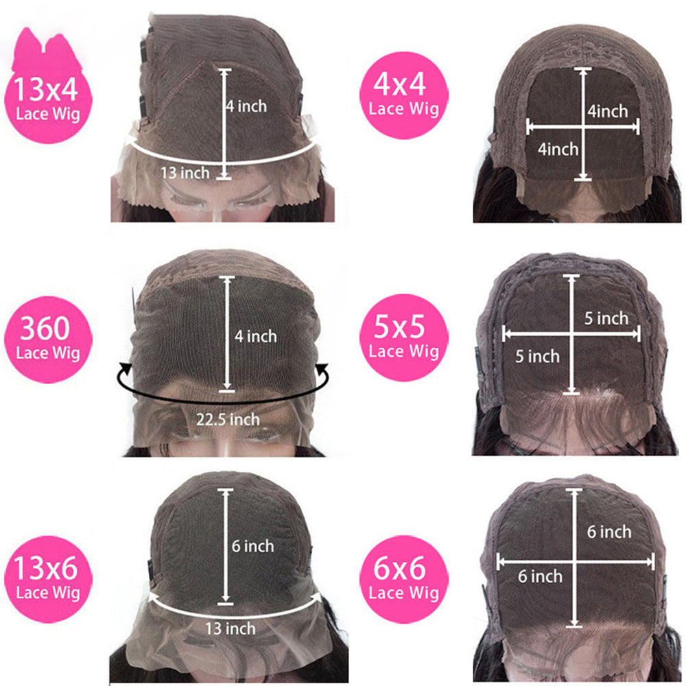 Coiffe avec cheveux humains raides