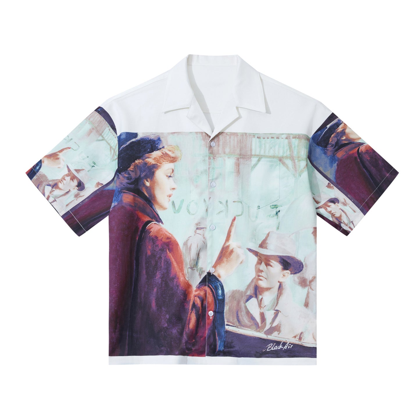 Chemise décontractée ample à manches courtes imprimée