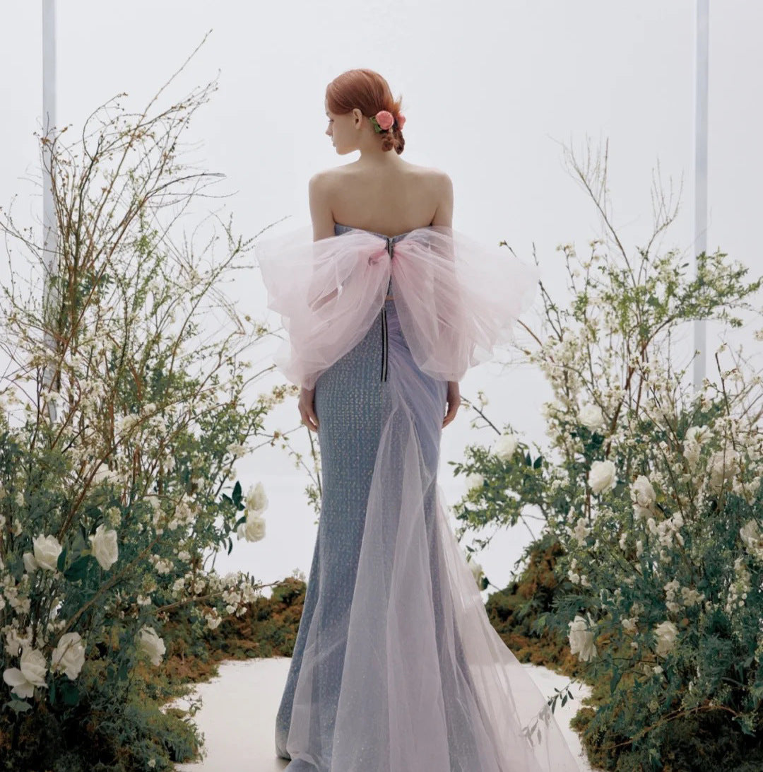 Fashion Dress Beaded Off-shoulder Dress