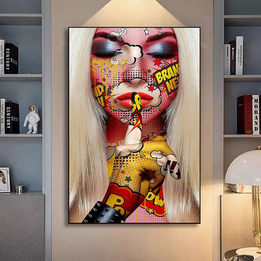 Large Size Classic Abstract Graffiti Poster Canvas Art