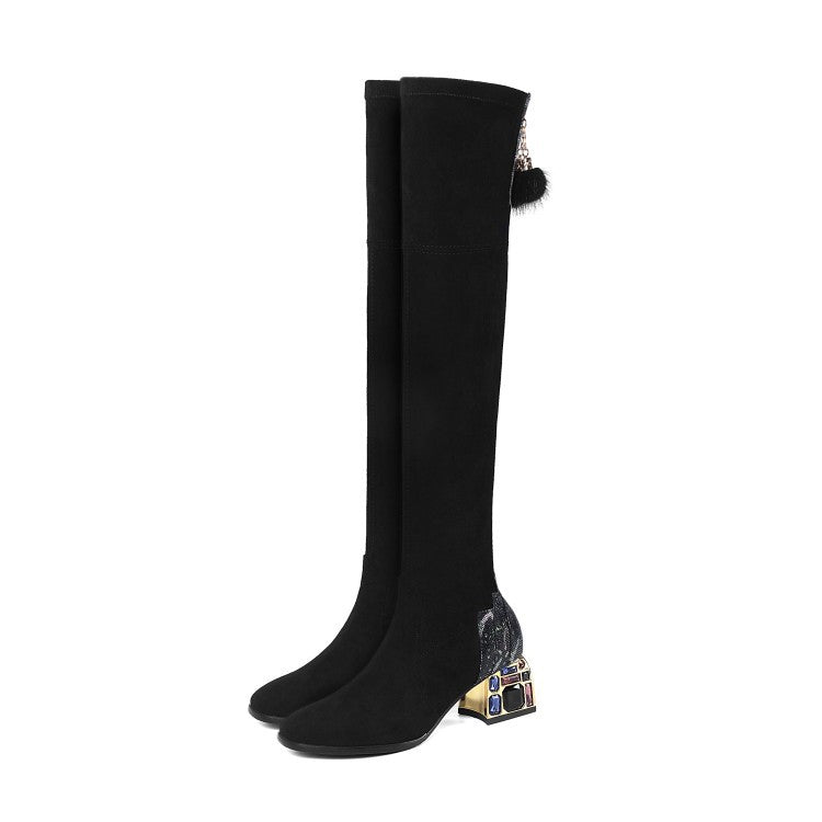 Autumn and winter fashion all-match square toe women's boots