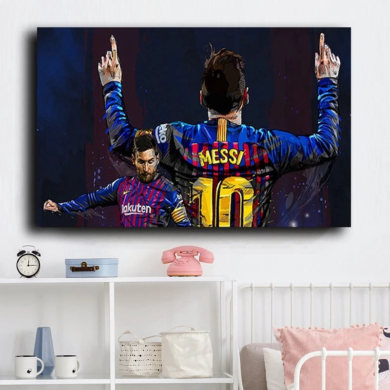 Hd Print Messi Canvas Painting Living Room Bedroom