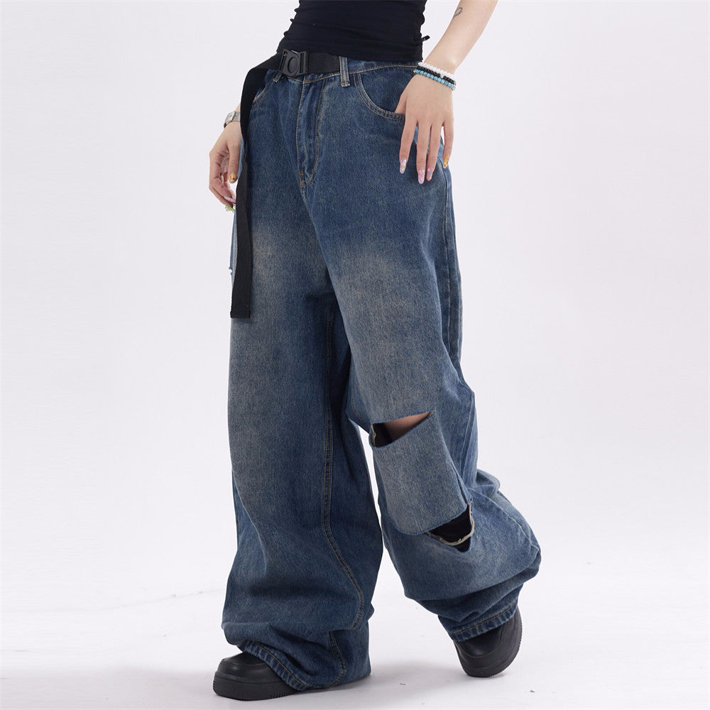 Fashion Holes Jeans For Men And Women