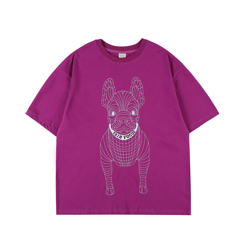 French Bucket Embroidered T-Shirt Cotton