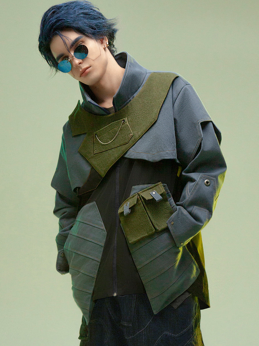 Veste d'aventure décontractée multipoches pour homme