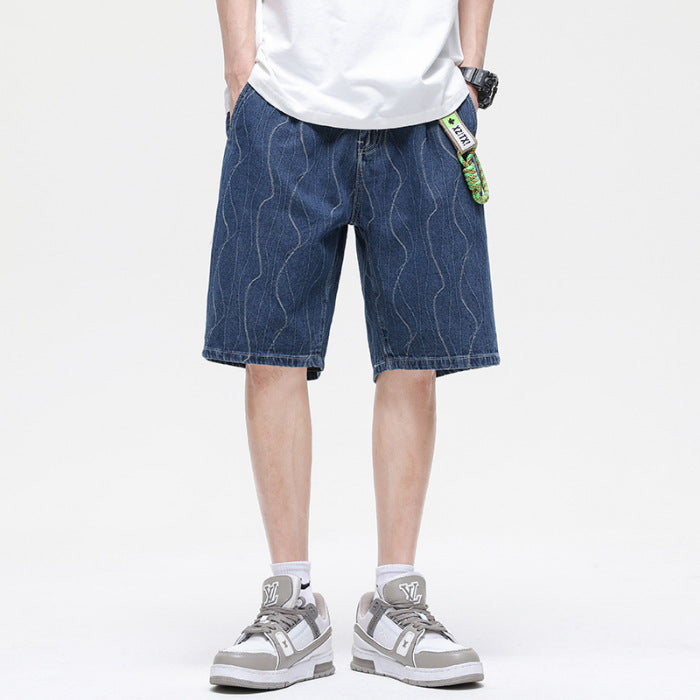 American High Street Jacquard Denim Shorts