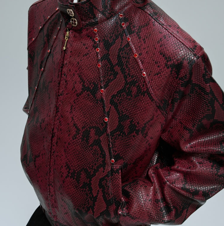 Embellished Stand Collar Short Jacket Autumn