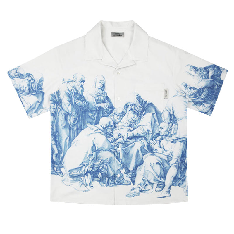 Holy  Advent Print Full Print Short Sleeve Shirt